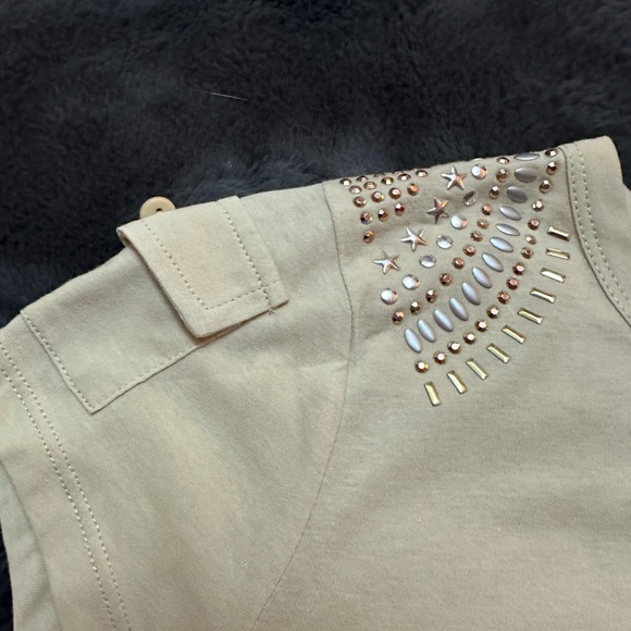 NWOT Christian Audigier Embellished Top - Picture 3 of 8